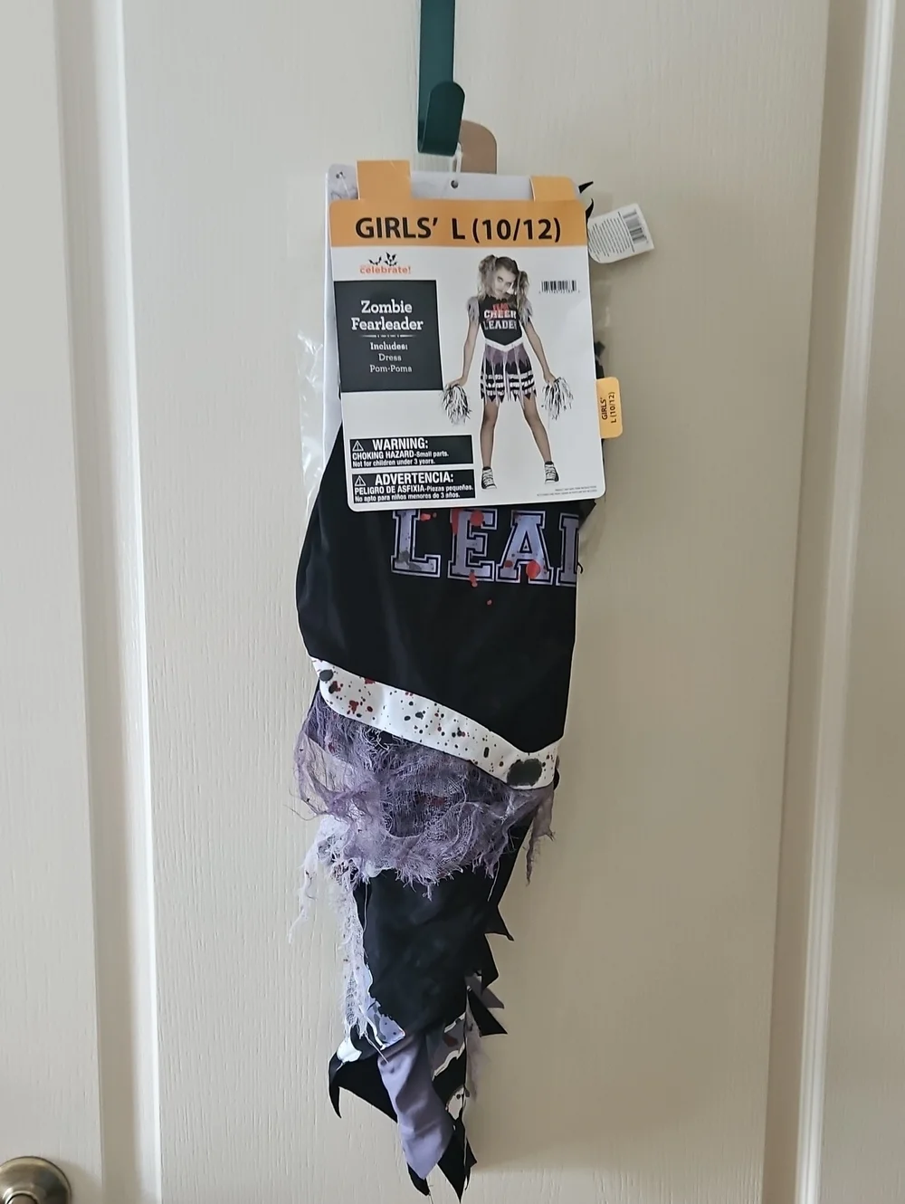Zombie Fearleader Halloween Outfit Girls Or Boys Size 10/12
